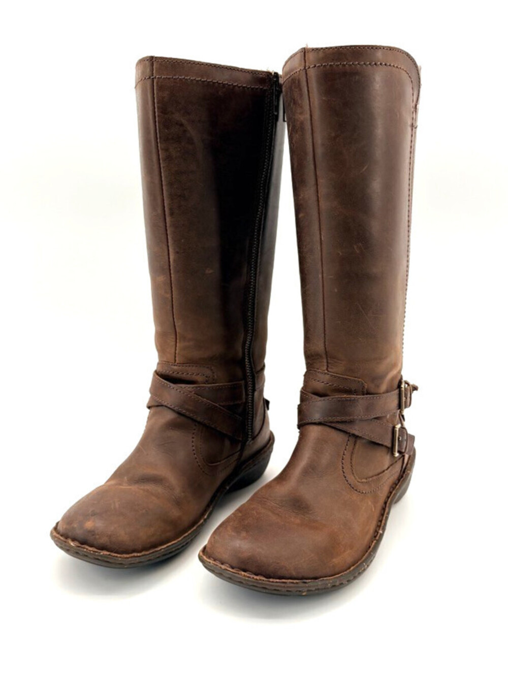 UGG Women’s Boots Leather Shearling Lined Brown Size US 8